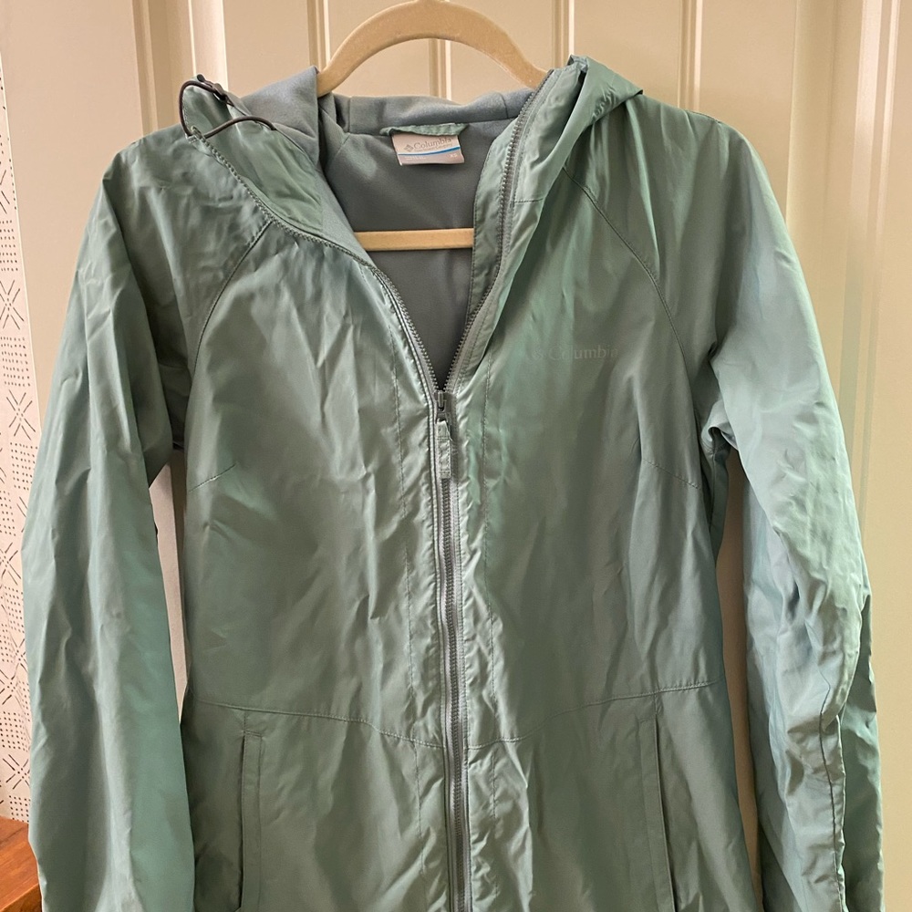 Columbia Sage Long Rain Jacket. XS.